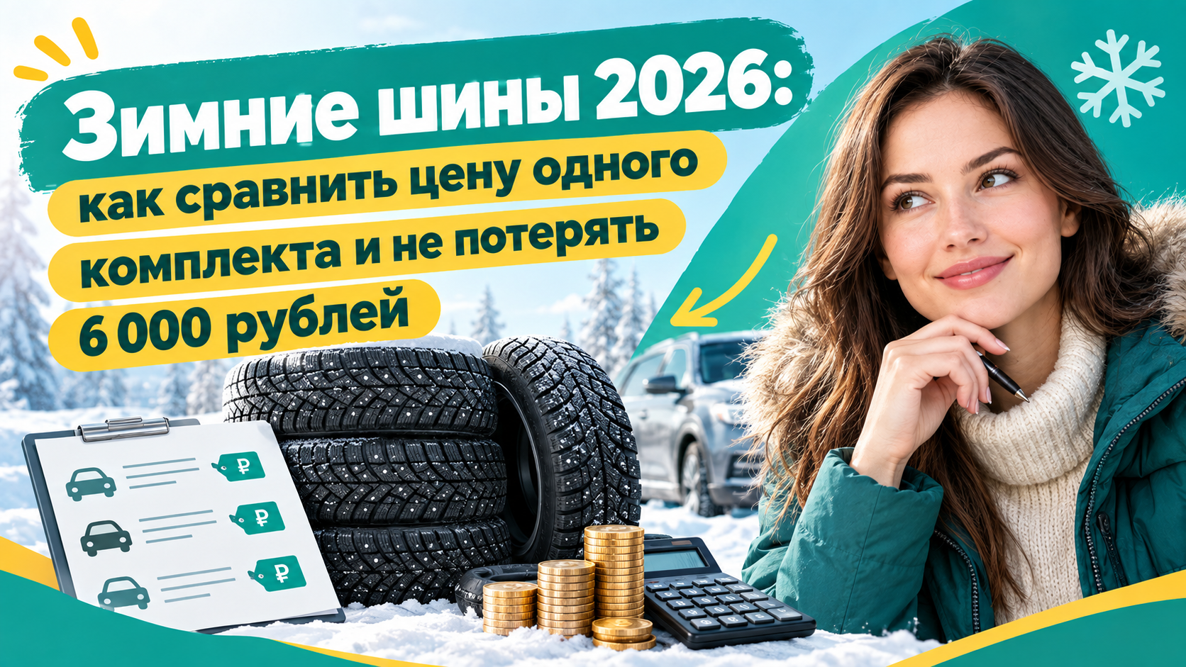 Зимние шины 2026: как сравнить цену комплекта и не переплатить за одинаковую модель