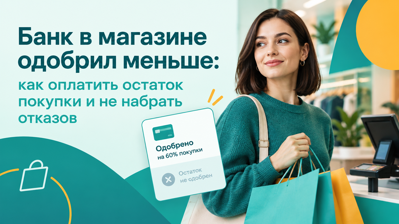 Банк в магазине одобрил меньше: как оплатить остаток покупки и не набрать отказов
