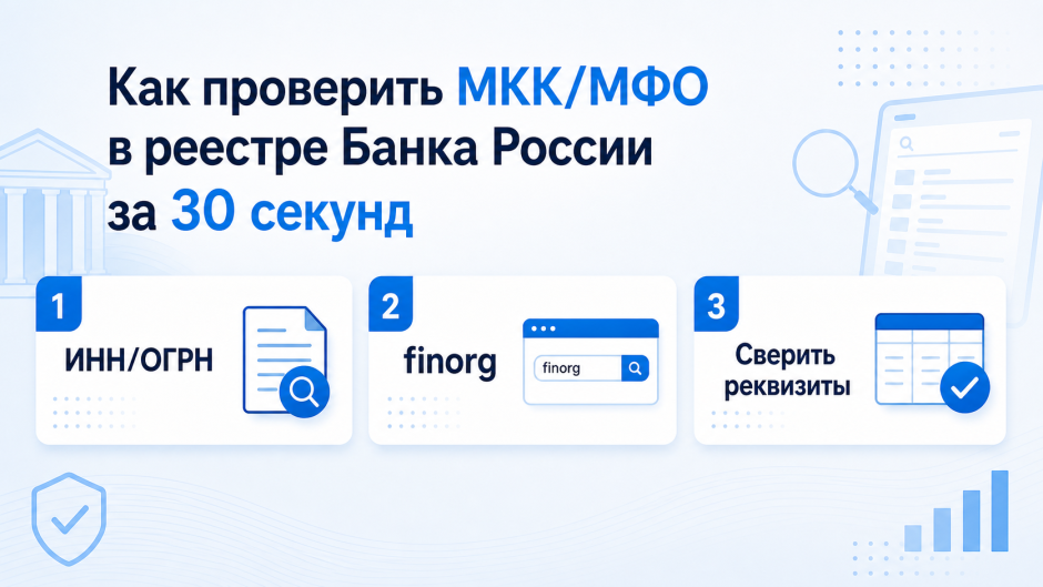 Как проверить МФО в реестре Банка России за 30 секунд (и зачем это делать до заявки)