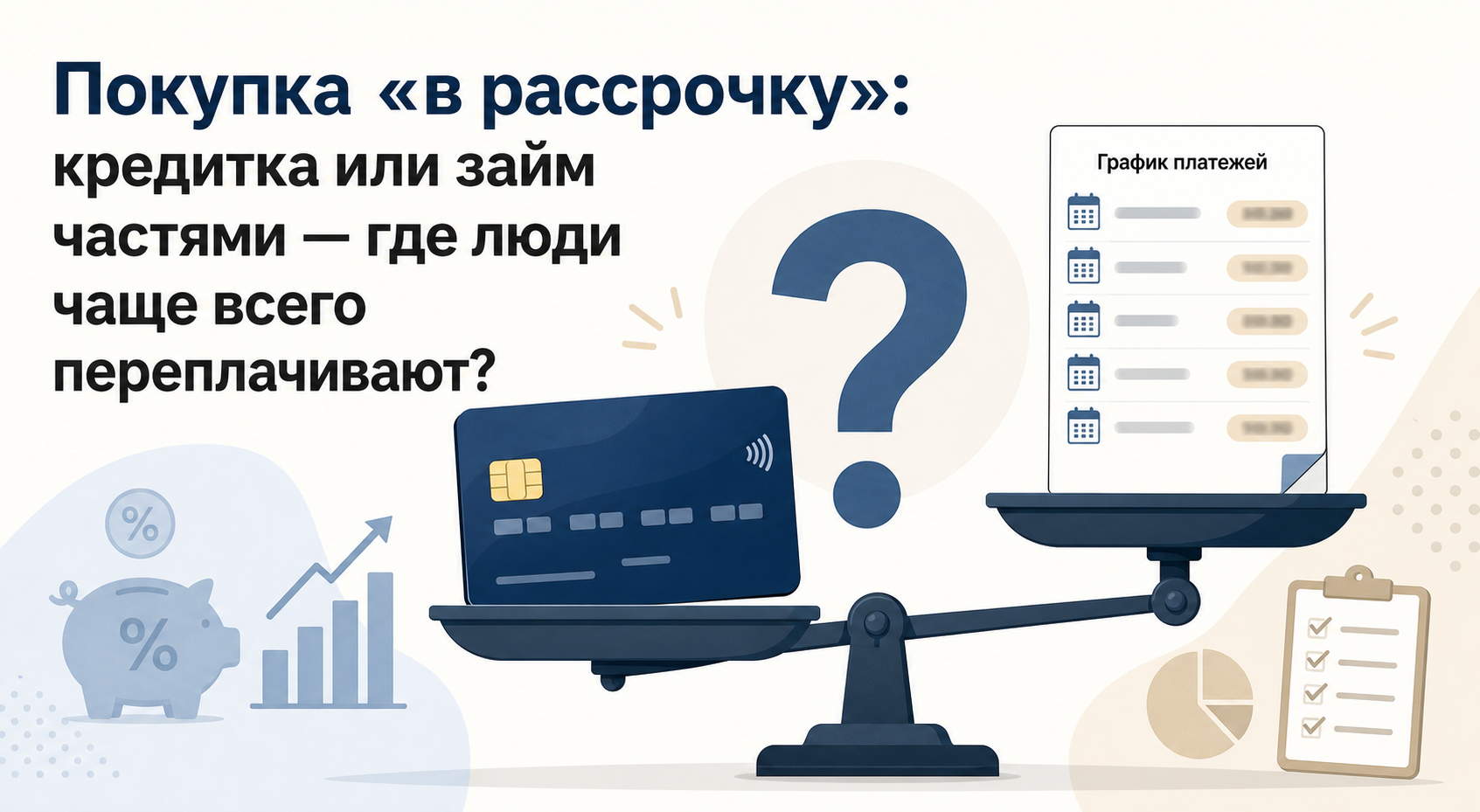 Займ частями или кредитная карта: как выбрать по переплате и не сорваться с льготного периода