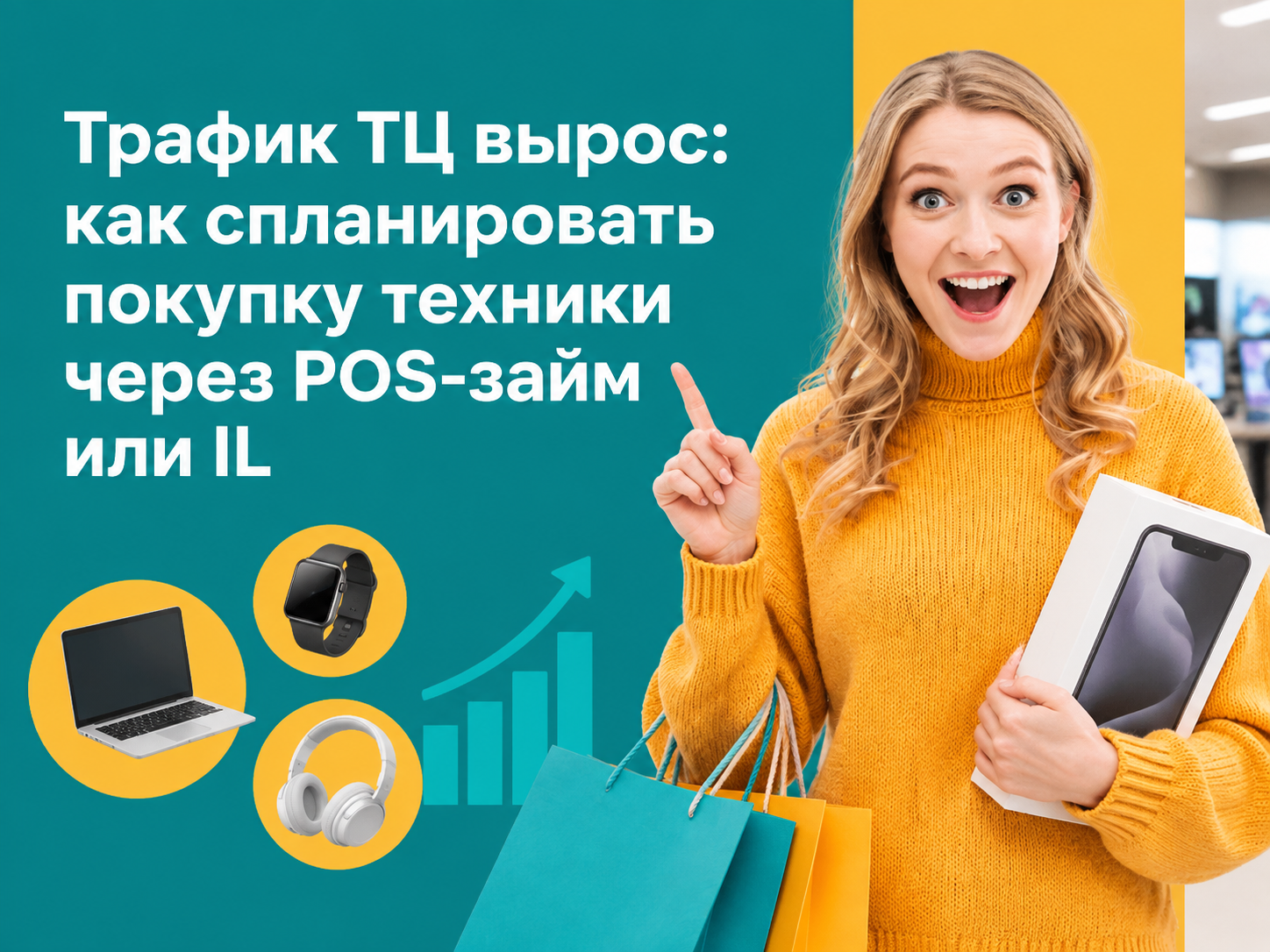 Трафик ТЦ вырос: как спланировать покупку техники через POS-займ или IL