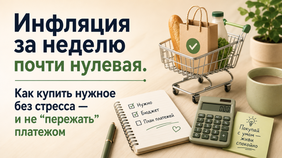 Инфляция за неделю почти нулевая. Как купить нужное без стресса — и не “пережать” платежом
