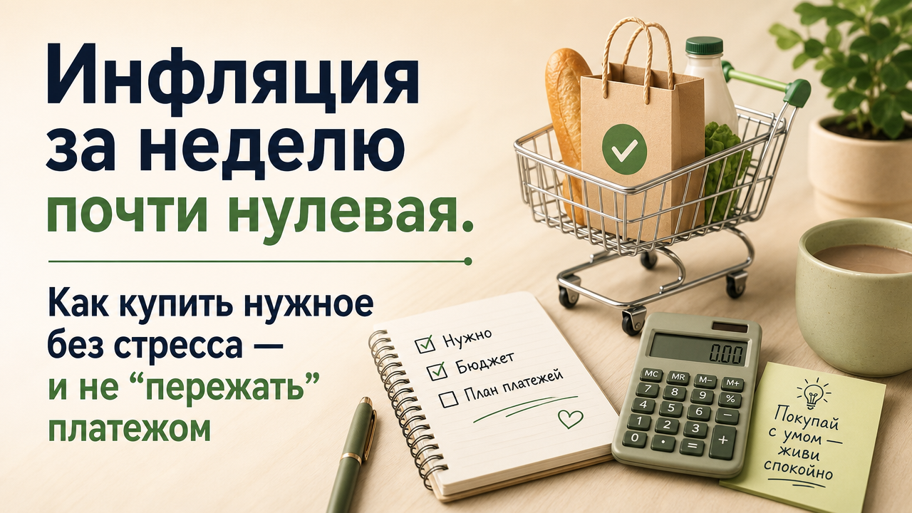 Инфляция за неделю почти нулевая. Как купить нужное без стресса — и не “пережать” платежом