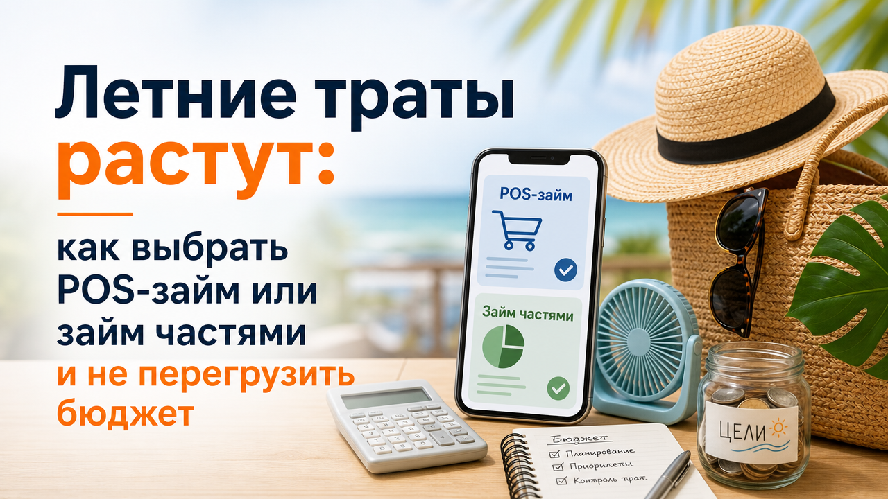 Летние траты растут: как выбрать POS‑займ или займ частями и не перегрузить бюджет