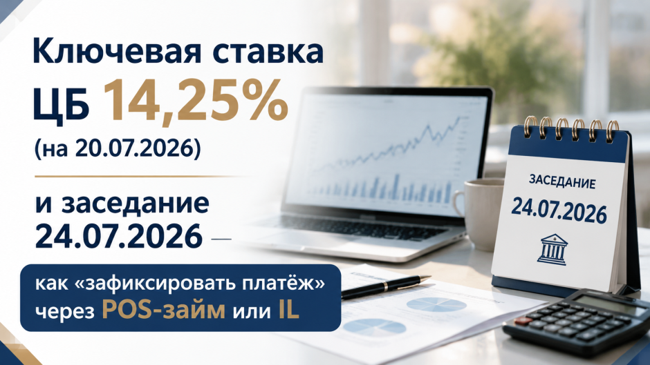 Ключевая ставка 14,25% и заседание ЦБ 24 июля: как выбрать POS-займ или IL по комфортному платежу