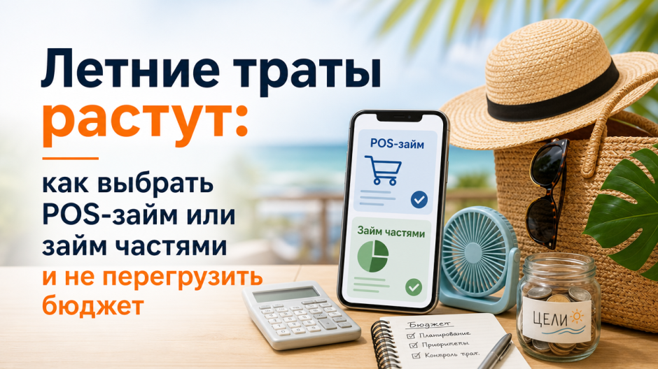 Летние траты растут: как выбрать POS‑займ или займ частями и не перегрузить бюджет
